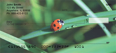 Ladybugs on Leaves Personal Checks
