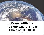 Earth from Space Address Labels - Earth Labels
