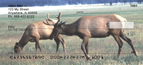 Elk In The Wild Personal Checks