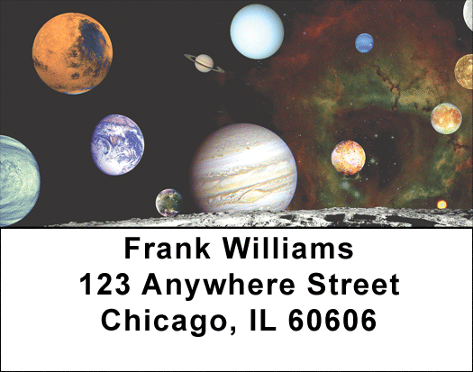 Planets Address Labels - Space Labels