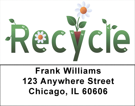 Recycling Designs Recycling Address Labels