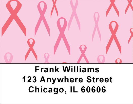 Pink Ribbon Designs Breast Cancer Backgrounds Address Labels