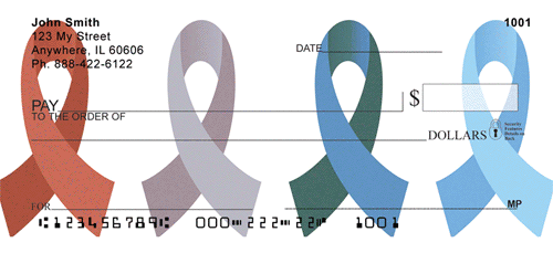 Awareness Ribbons of All Colors Personal Checks