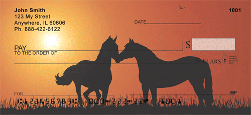 Horses at Sunset Personal Checks