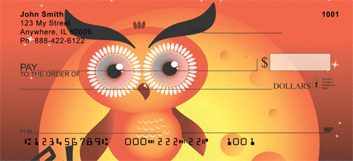Owl Cartoon Personal Checks
