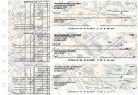 Money Multi Purpose Designer Business Checks  | BU3-CDS31-DEP