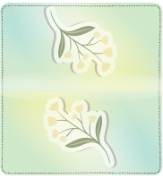 Flower Stickers Checkbook Cover | CDP-FLO100