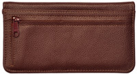 Burgundy Leather Zippered Checkbook Cover | CLZ-BUR01
