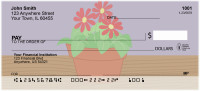 Potted Flowers Personal Checks | FLO-98