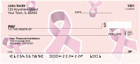 Pink Ribbon Background Personal Checks | GCA-63
