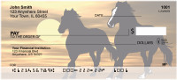 Horses at Sunset Personal Checks | GCB-91
