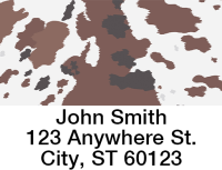 Cowhide Personal Address Labels | LBGEOC-31