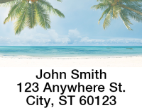 Tropical Palm Beach Address Labels | LBSCEC-54