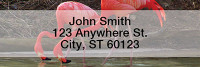 Flamingos Rectangle Address Labels | LRANI-24