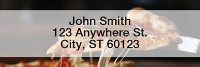 Pizza Narrow Address Labels | LRFOD-48