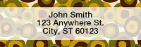 Retro Pitted Olives Rectangle Address Labels | LRGEP-47
