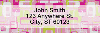Retro Shapes Rectangle Address Labels | LRGEP-50
