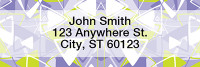 Retro Shapes Rectangle Address Labels | LRGEP-50