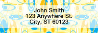 Retro Shapes Rectangle Address Labels | LRGEP-50