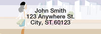 Sophisticated City Girl Rectangle Address Labels | LRGIR-01