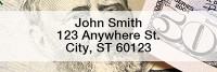 Money Narrow Address Labels | LRMON-01