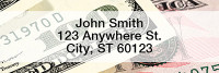 Money Narrow Address Labels | LRMON-01