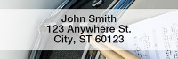 Drums Rectangle Address Labels | LRMUS-04
