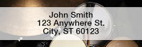 Drums Rectangle Address Labels | LRMUS-04