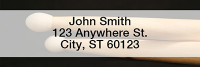 Drums Rectangle Address Labels | LRMUS-04