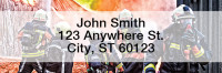 Battling Firefighters Narrow Address Labels | LRPRO-52