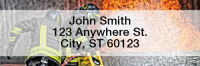 Battling Firefighters Narrow Address Labels | LRPRO-52
