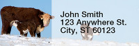 Bonding Baby Calves Rectangle Address Labels | LRRANK-89