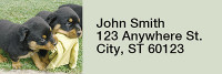 Rottweiler Rectangle Address Labels | LRRDOG-40