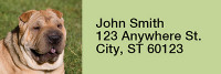 Shar Pei Rectangle Address Labels | LRRDOG-48