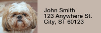 Happy Shih Tzu Rectangle Address Labels | LRRDOG-59