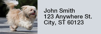 Happy Shih Tzu Rectangle Address Labels | LRRDOG-59