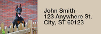 Dobermans Smile Rectangle Address Labels | LRRDOG-62