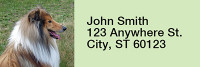 Collies Out and About Rectangle Address Labels | LRRDOG-76