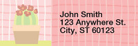 Colorful Cacti Narrow Address Labels | LRRFLO-001