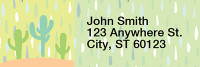 Colorful Cacti Narrow Address Labels | LRRFLO-001