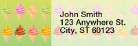 Ice Cream Narrow Address Labels | LRRFOD-54