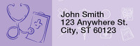 Stethoscope Nurse Pattern Address Labels | LRRGEP-76