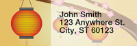 Oriental Lanterns Rectangle Address Labels | LRRGEP-95
