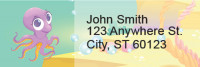 Cute Marine Life Rectangle Address Labels | LRRGEP-96