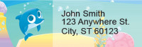 Cute Marine Life Rectangle Address Labels | LRRGEP-96