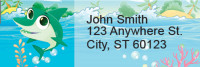 Cute Marine Life Rectangle Address Labels | LRRGEP-96