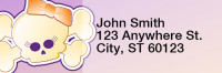 Girly Skulls Rectangle Address Labels | LRRGIR-02