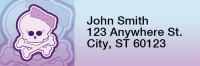 Girly Skulls Rectangle Address Labels | LRRGIR-02