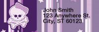 Girly Skulls Rectangle Address Labels | LRRGIR-02