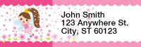 Young Girl Princess Rectangle Address Labels | LRRGIR-12